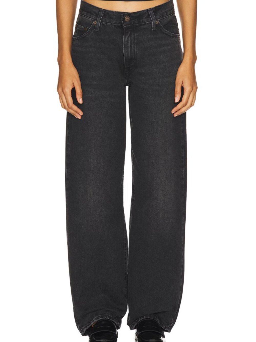 Levi's women's baggy dad jeans 100 cotton faded black size 27 VGUC
